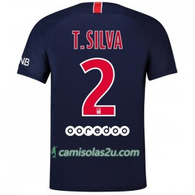 Camisolas de Futebol Paris Saint-Germain T.Silva 2 Equipamento Principal 2018/19 Manga Curta